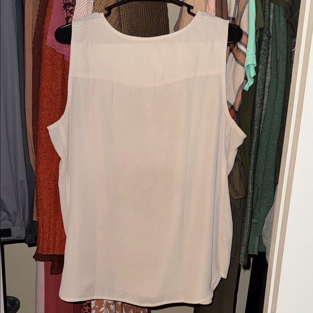 Elegant Cream Sleeveless Top